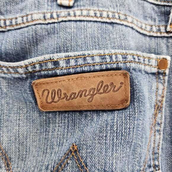 Wrangler Jeans Mens 32x36 Blue Cotton Mid Rise Slim Straight *Read* - Picture 13 of 16